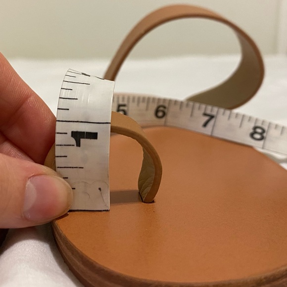 Reformation Mila Brown Leather Flat Sandals Size 7.5 - Picture 17 of 17